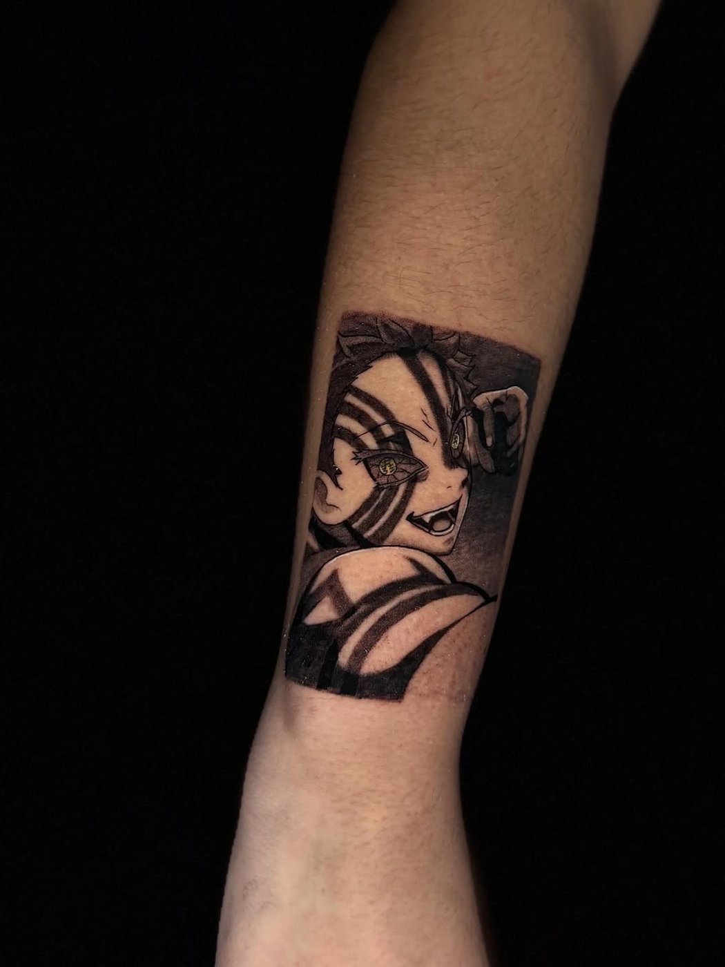 Tattoo work by Jeorge at Unscripted Ink NYC — Anime · Cyber Sigil · Black & Grey — portfolio image 8