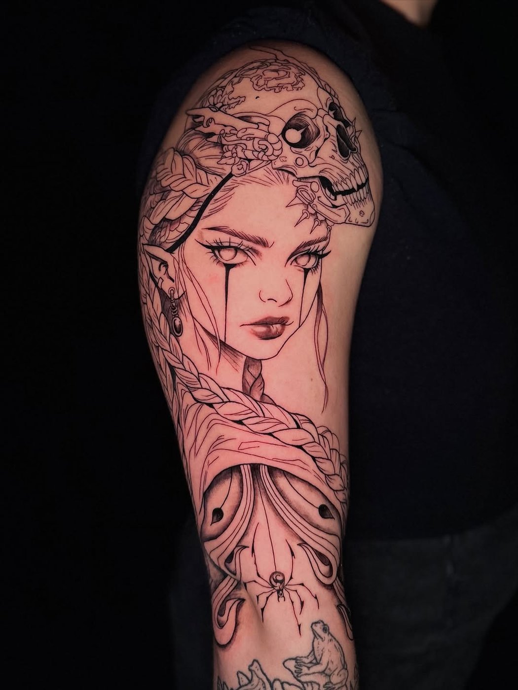 Tattoo work by Saint at Unscripted Ink NYC — Black & Grey · Fine Line · Realism — portfolio image 4