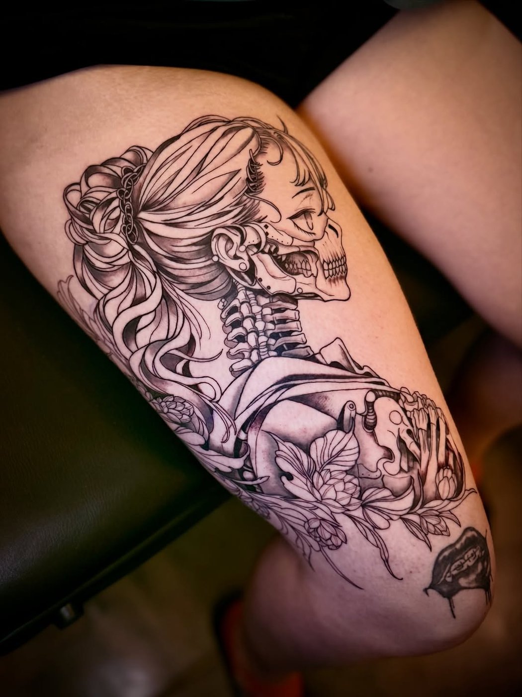 Tattoo work by Saint at Unscripted Ink NYC — Black & Grey · Fine Line · Realism — portfolio image 1