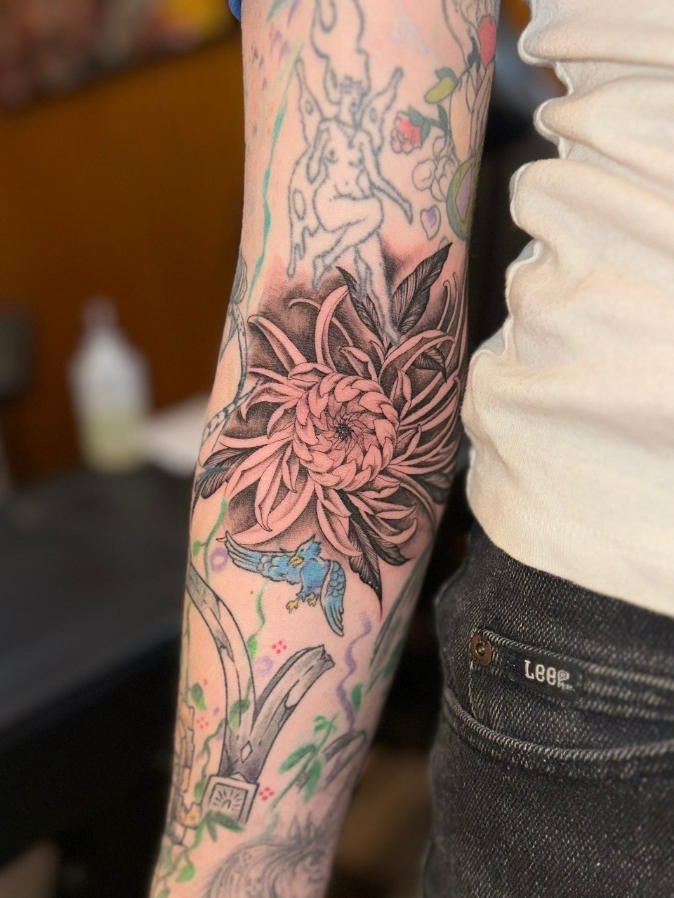 Tattoo work by Saint at Unscripted Ink NYC — Black & Grey · Fine Line · Realism — portfolio image 9
