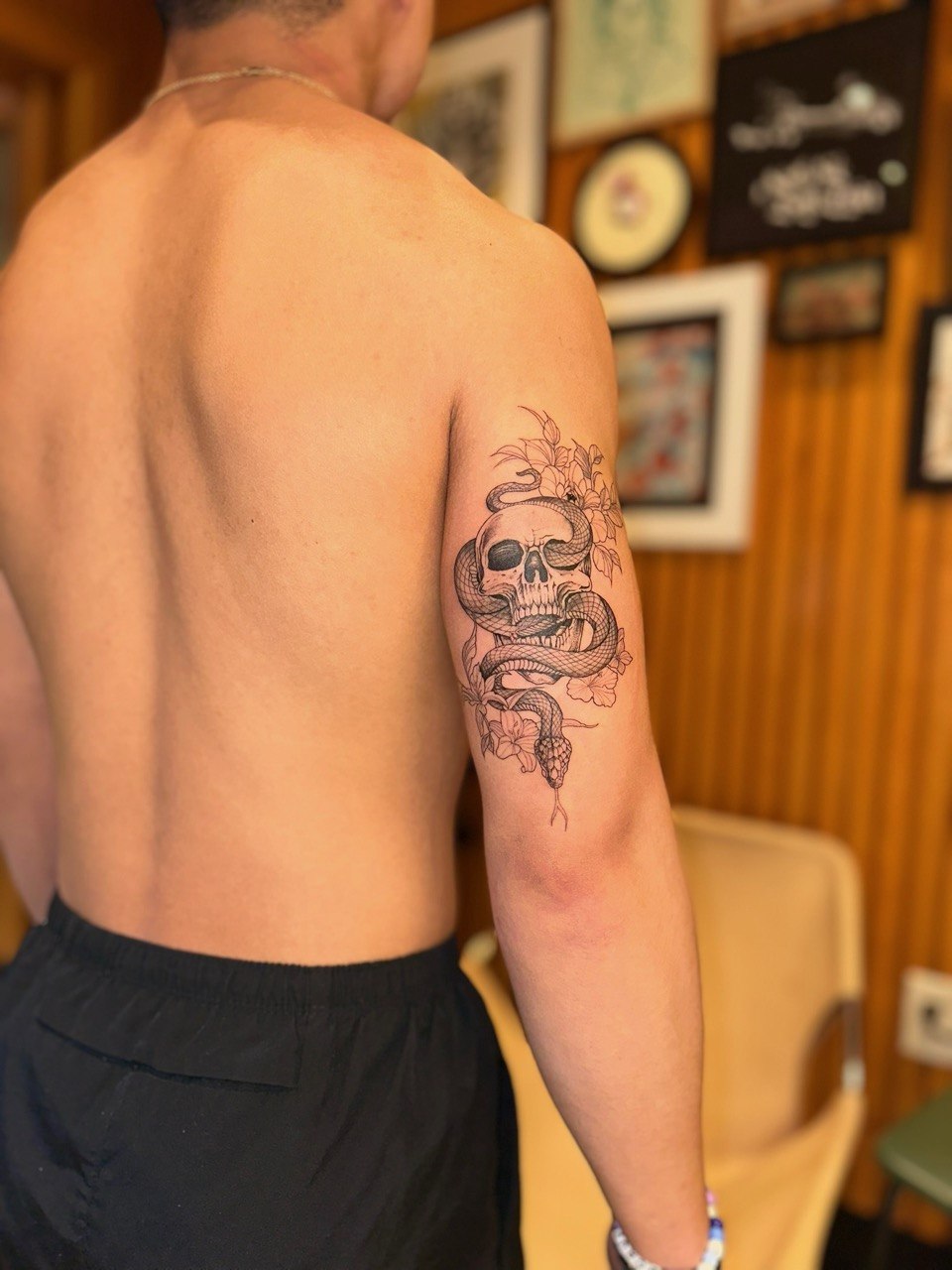 Tattoo work by Saint at Unscripted Ink NYC — Black & Grey · Fine Line · Realism — portfolio image 6