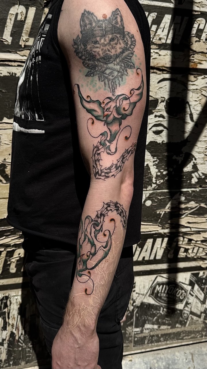 Tattoo work by Trey at Unscripted Ink NYC — Blackwork · Neo-Tribal · Traditional — portfolio image 6