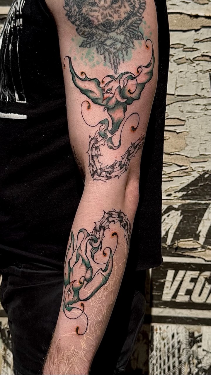 Tattoo work by Trey at Unscripted Ink NYC — Blackwork · Neo-Tribal · Traditional — portfolio image 5